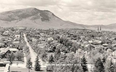 Mount Helena From Montana's Capitol Building 1949 Mount Helena Montana State Capitol Building 1949