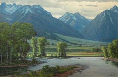 Yellowstone River Painting by Jim Dick Yellowstone River Painting by Jim Dick