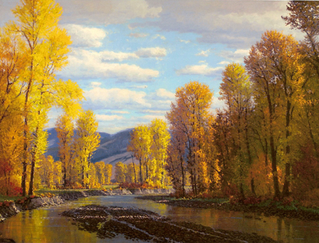 Gallatin River Autumn Manhattan Montana Jim Dick