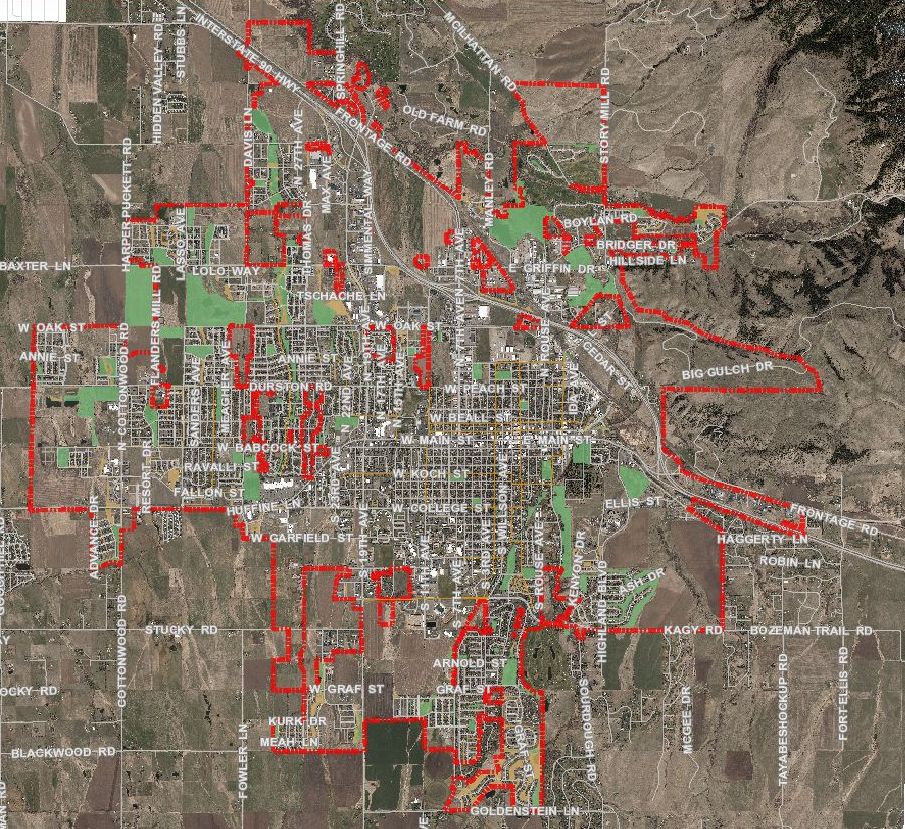 Photo City of Bozeman MT Parks, Open Space, Bike Lanes