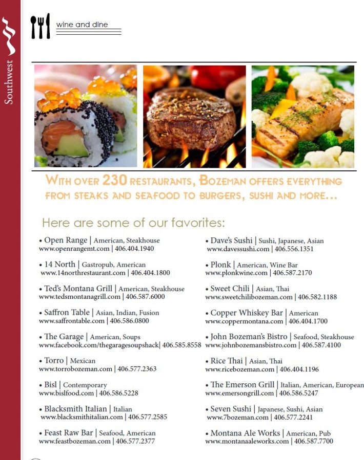 downtown bozeman restaurants dining american pizza mexican asian bozeman bagel works