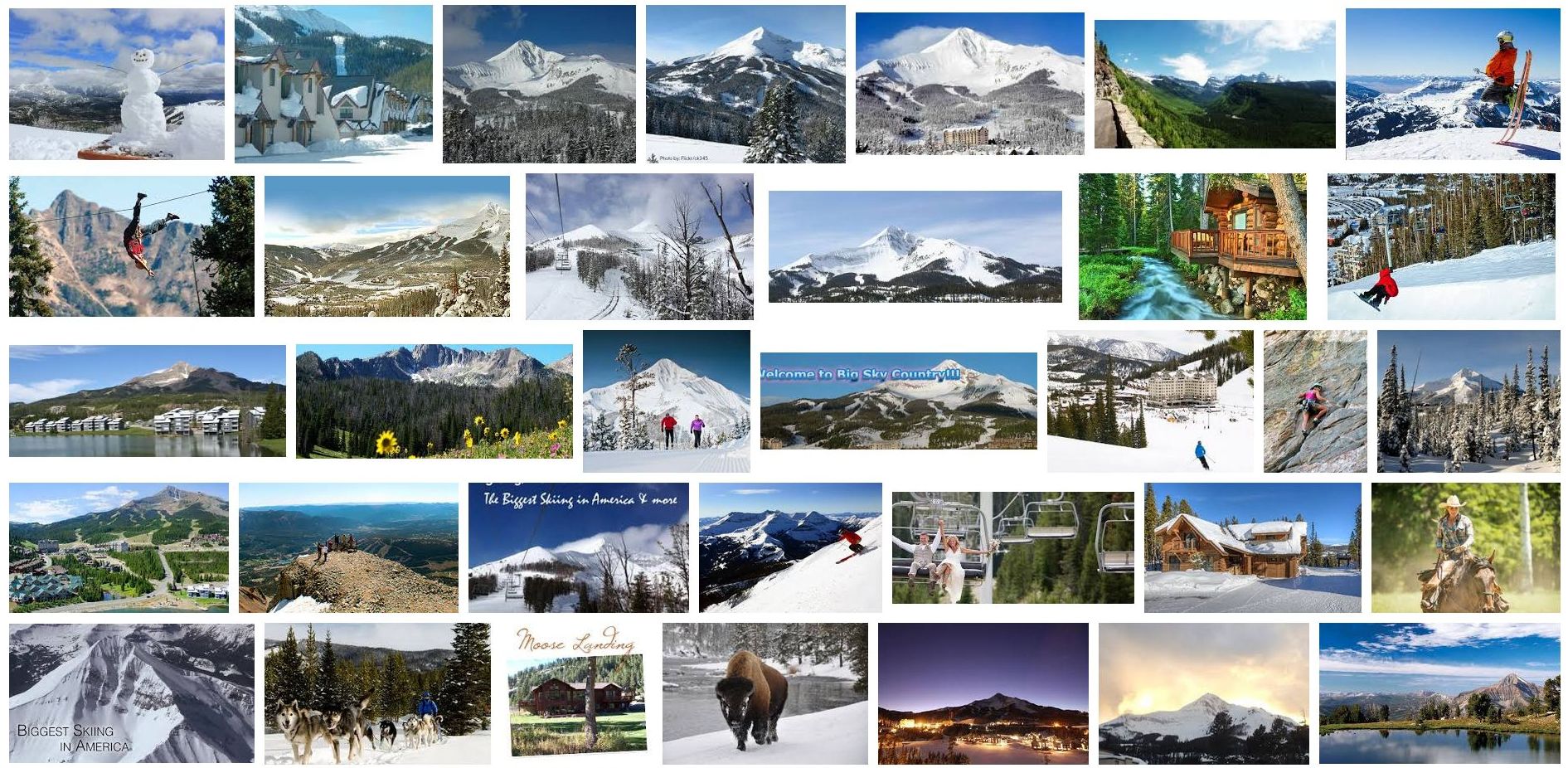 Big Sky Real Estate Summer and Winter Photo Montage