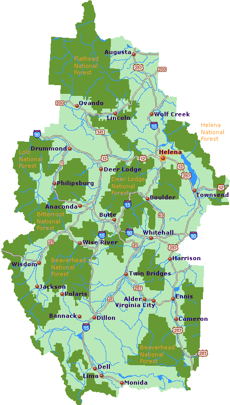 GoNorthWest.com Southwest Mont Map GoNorthWest.com Southwest Mont Map