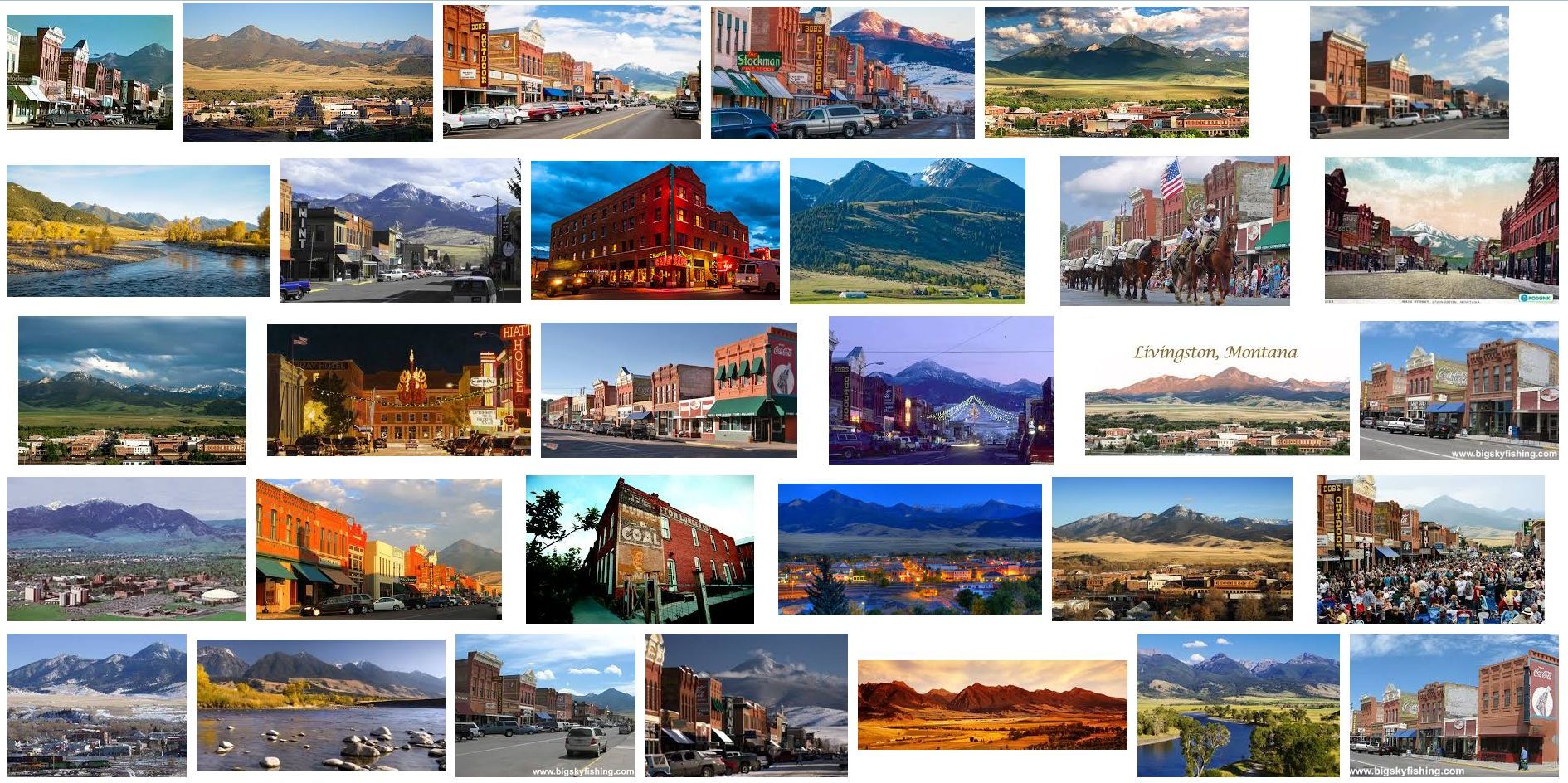 Livingston Montana Photo Montage