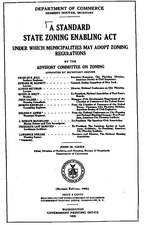 1926 Standard State Zoning Enabling Act (SSZEA) 1926 Standard State Zoning Enabling Act (SSZEA)