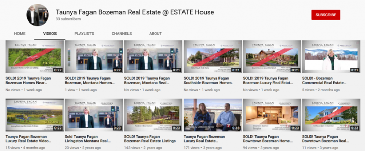Taunya Fagan Bozeman Real Estate Television Advertising Videos 11 Years