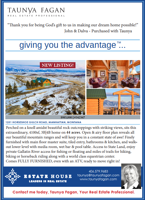 Taunya Fagan Montana Mountain Homes, March 2020 Taunya Fagan Montana Mountain Homes March 2020