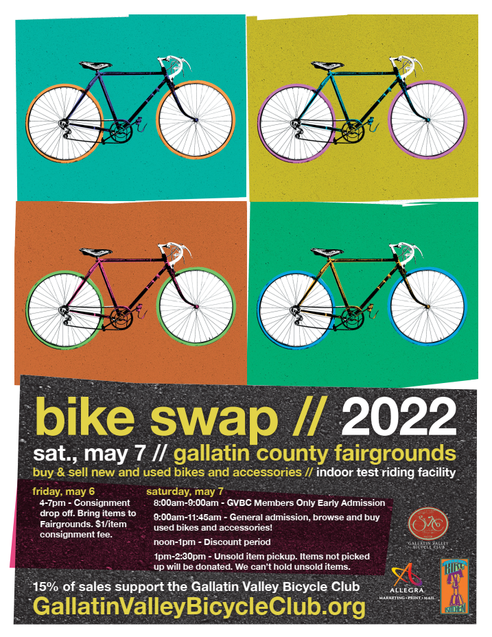 2022 Gallatin Valley Bicycle Club Bike Swap, Mar 6-7, 2022 Photo 2022 Gallatin Valley Bicycle Club Bike Swap, Mar 6-7, 2022